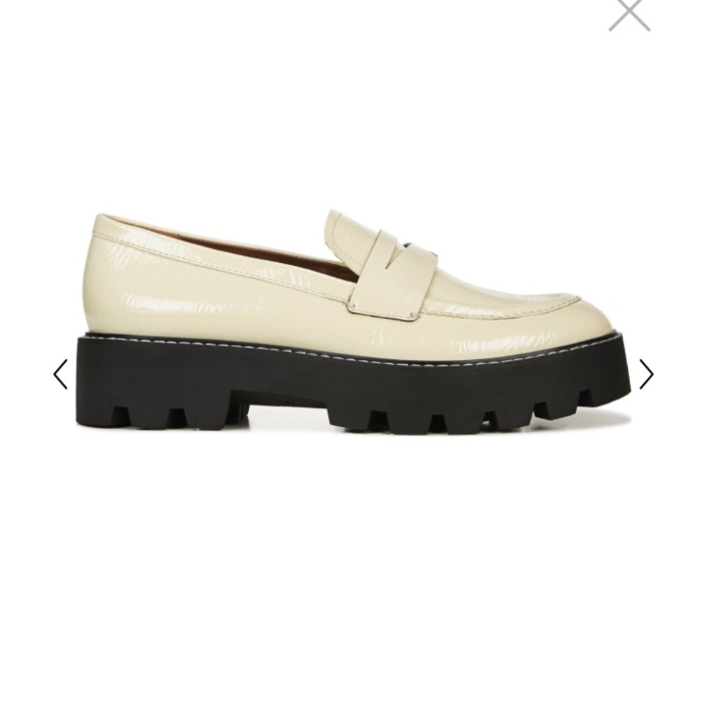 Franco sarto platform lug loader in cream NWT